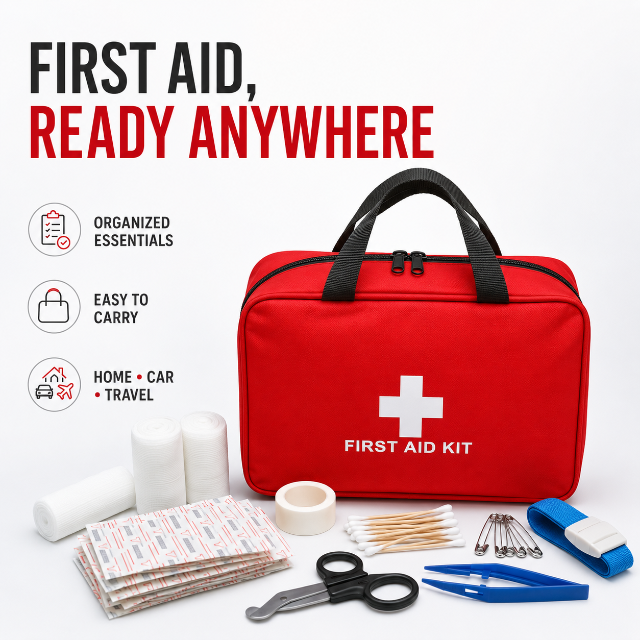 🎒First Aid Kit - Premium Waterproof Compact Trauma Medical Kits for Any Emergencies