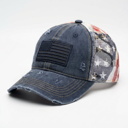 🇺🇸 Last Day Promo: 50% OFF -American Flag Ponytail Embroidered Hat