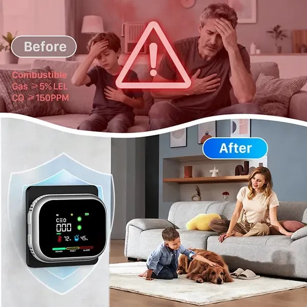 2026 Hot Sale🏠✨ 6-in-1 Smart Home Guardian Air & Temperature Monitor