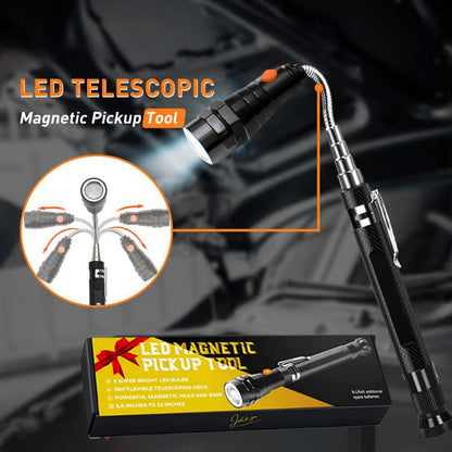 🔦Telescoping Magnetic Pickup Tools - Telescoping Magnet with LED Flashlight