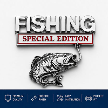 🔥LAST DAY 50% OFF- 🎣 Fishing Special Edition Premium 3D Metal Vehicle Emblem Badge