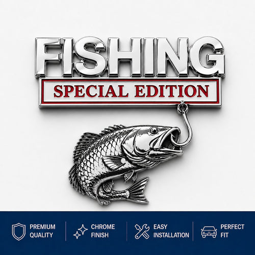 🔥LAST DAY 50% OFF- 🎣 Fishing Special Edition Premium 3D Metal Vehicle Emblem Badge