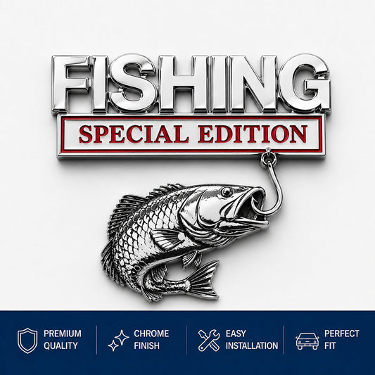 🔥LAST DAY 50% OFF- 🎣 Fishing Special Edition Premium 3D Metal Vehicle Emblem Badge