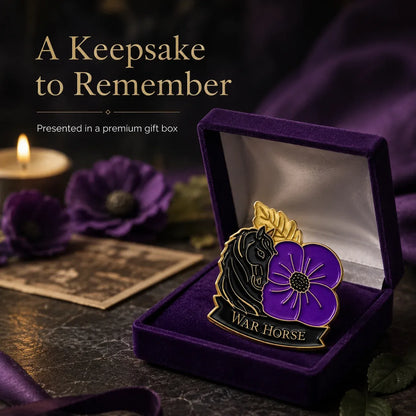 🐴 111th Anniversary War Horse Purple Poppy Remembrance Brooch
