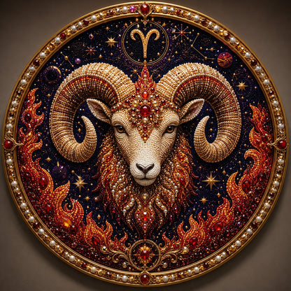🔥Last Day 50% OFF - 12 Zodiac Signs Pearl Art Kit ♈🌙