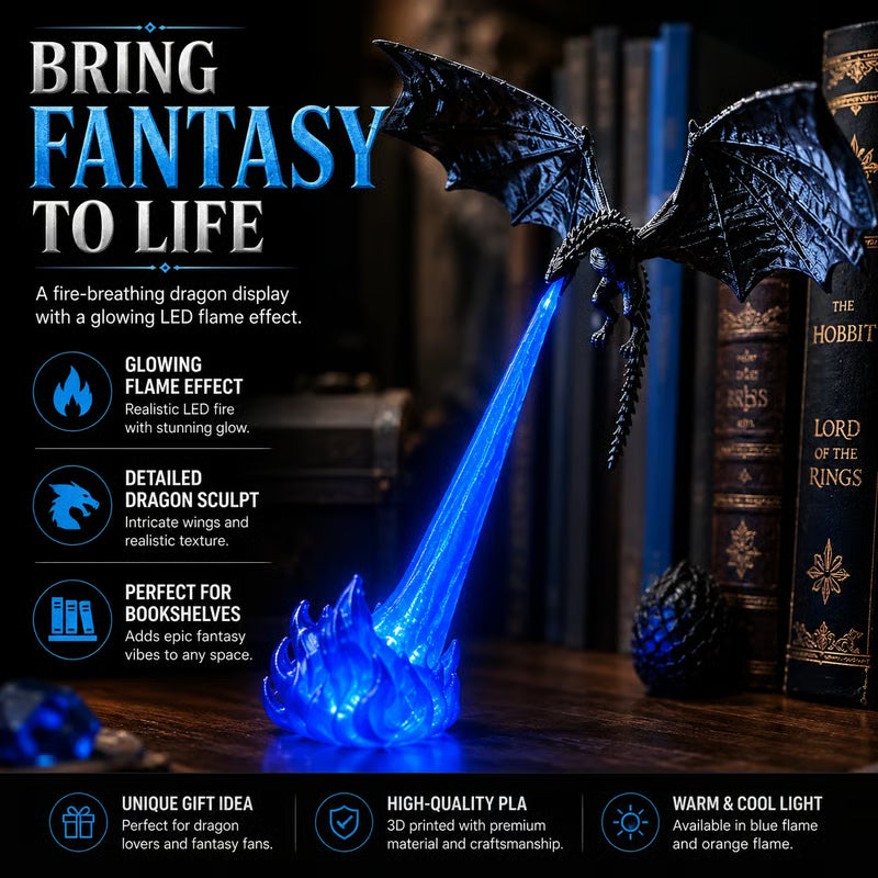 Dragon Fire Desk Light — Turn Your Desk Into a Fantasy Realm