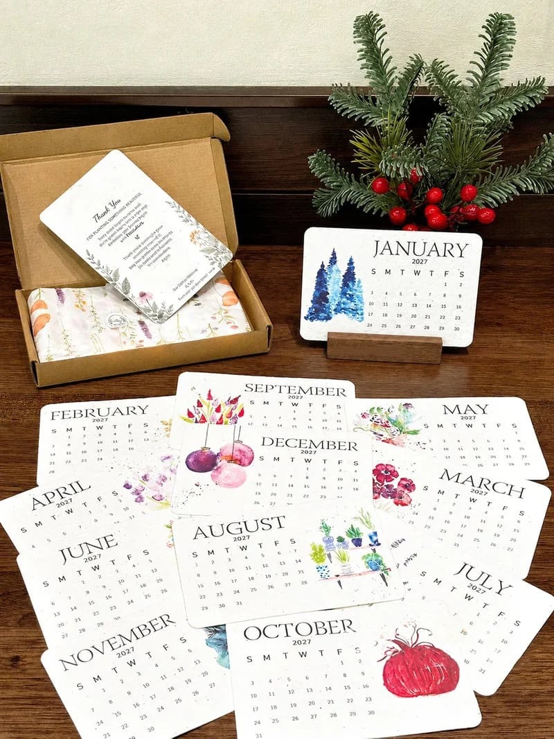 ✨🏆Early Holiday Sale 50% OFF🌱Eco-Friendly Plantable “Timeless” Seed Calendar 2027