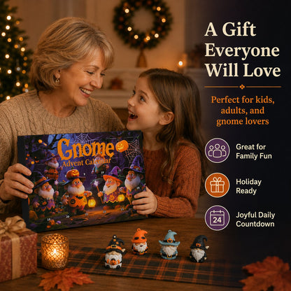 🔥LAST DAY 50% OFF - 🎃24 Days of Halloween Gnome Surprise Figures Advent Calendar Box