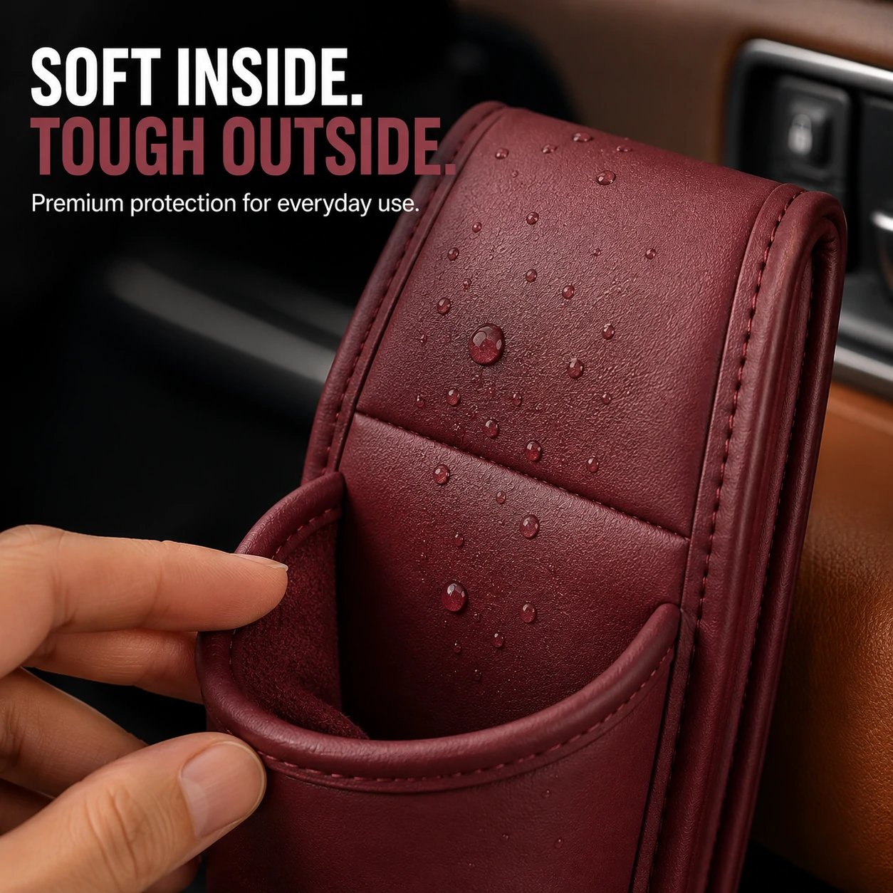 🔥LAST DAY 50% OFF - Leather Car Door Storage Pocket🚗