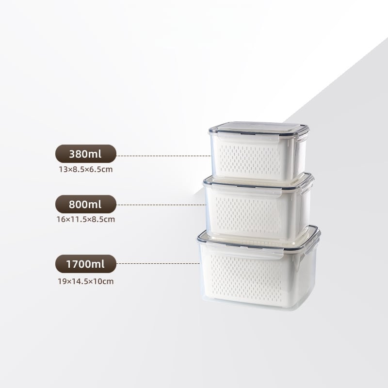 5-Piece Airtight Fruit Storage Container Set for Fridge