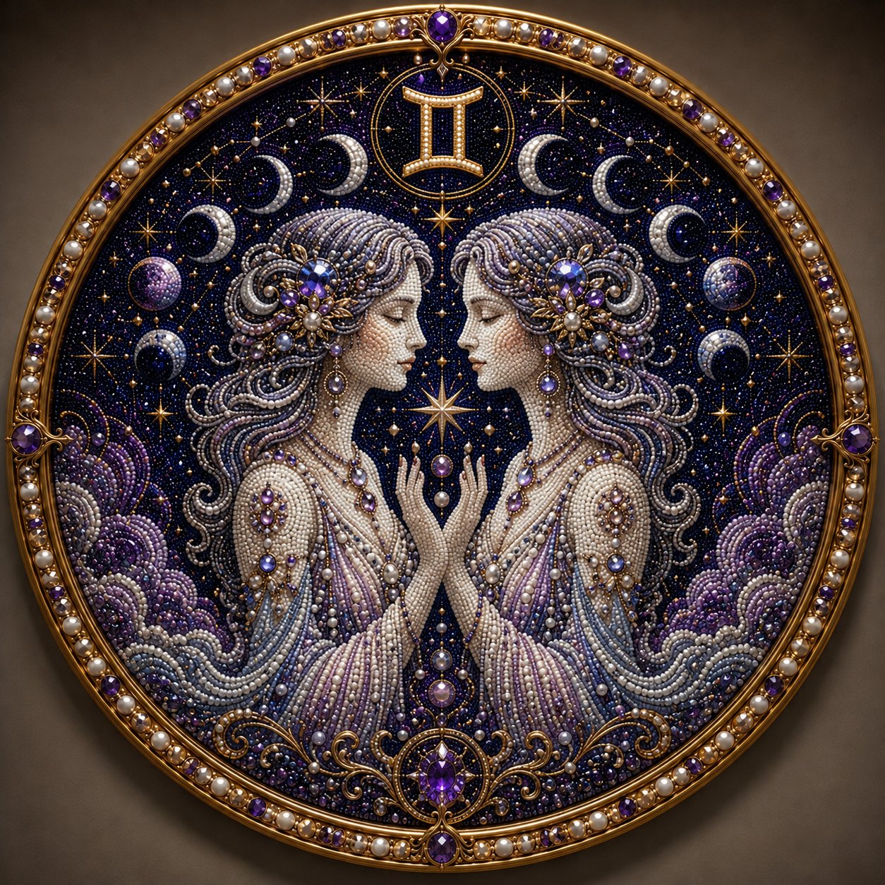 🔥Last Day 50% OFF - 12 Zodiac Signs Pearl Art Kit ♈🌙