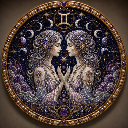 🔥Last Day 50% OFF - 12 Zodiac Signs Pearl Art Kit ♈🌙