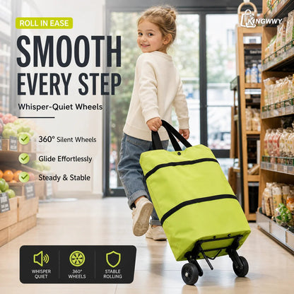 ⚡️LAST DAY 50% OFF 🛒♻️2-in-1 Foldable Shopping Cart