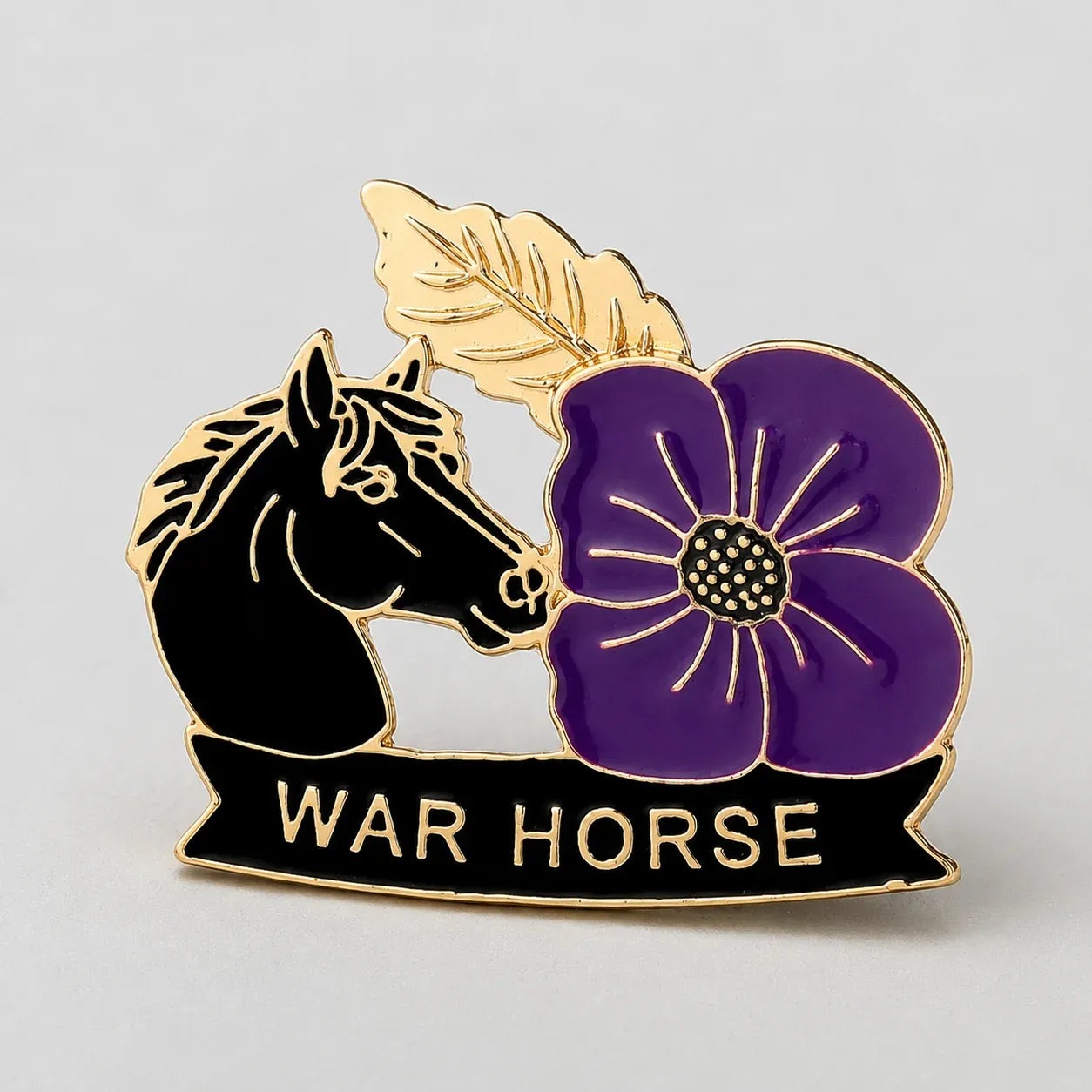 🐴 111th Anniversary War Horse Purple Poppy Remembrance Brooch