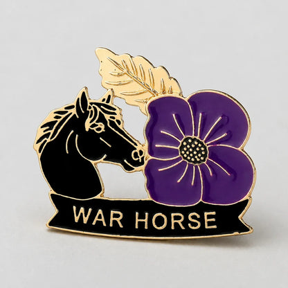 🐴 111th Anniversary War Horse Purple Poppy Remembrance Brooch