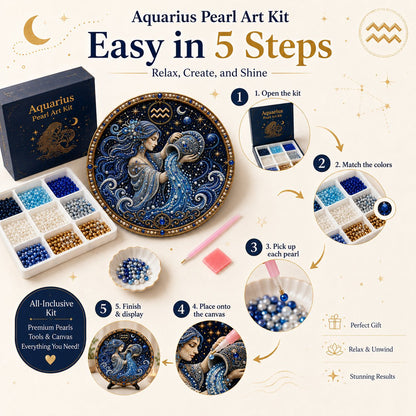 🔥Last Day 50% OFF - 12 Zodiac Signs Pearl Art Kit ♈🌙