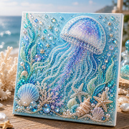 🎁Last Day 50% OFF - 🌊✨ Ocean Theme Pearl Art DIY Kit – Relaxing DIY Craft to Create Stunning Coastal Artwork