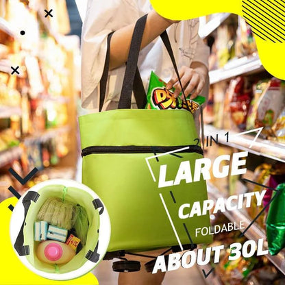 ⚡️LAST DAY 50% OFF 🛒♻️2-in-1 Foldable Shopping Cart