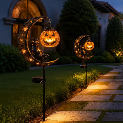 🎃Halloween Early Bird Special Sale 49% OFF-Pumpkin Moon Garden Stake Light-Buy 2 Free shipping