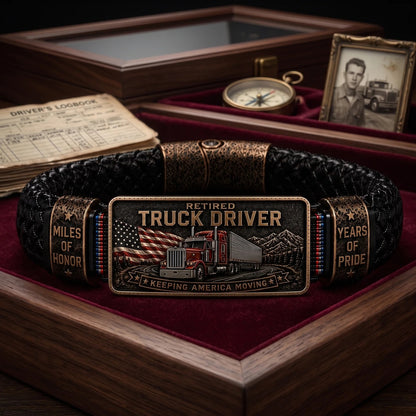⭐Retired Truck DriverBracelet - Honor TheMiles.Celebrate The Legacy