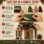 🎄Beginner-Friendly DIY Oversized Patchwork Christmas Tree Door Hanging Kit | Complete Kit with All Tools & Step-by-Step Guide Included 💕