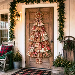 🎄Beginner-Friendly DIY Oversized Patchwork Christmas Tree Door Hanging Kit | Complete Kit with All Tools & Step-by-Step Guide Included 💕