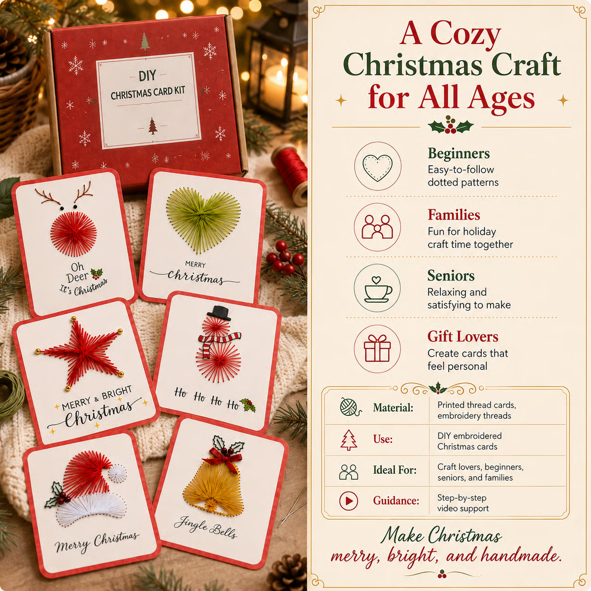 🎄Last Day 50% OFF - Merry & Bright Christmas DIY Kit
