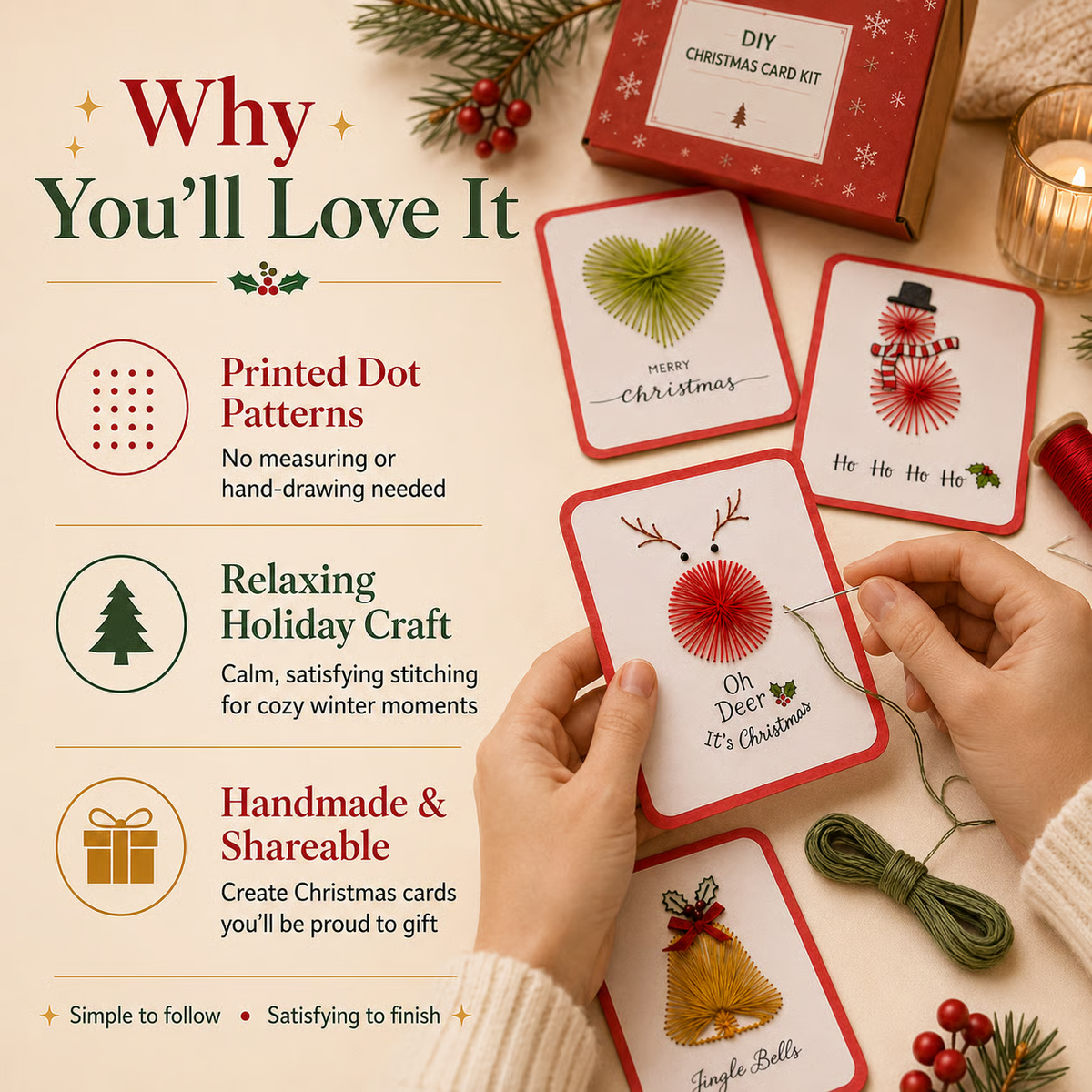 🎄Last Day 50% OFF - Merry & Bright Christmas DIY Kit