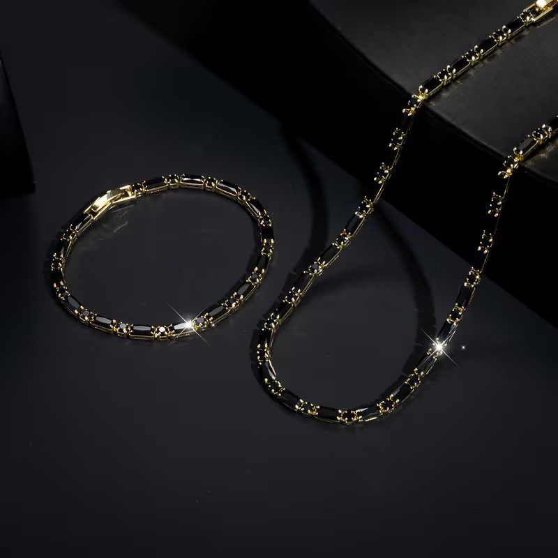 💎 LIMITED TIME 50% OFF! ✨ Sparkling Jewelry Set for Men – Statement Cubic Zircon Necklace & Bracelet Set – Refined Street Luxe Style ✨