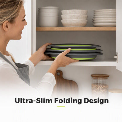 Collapsible Colanders 3-Pack Sturdy Kitchen Strainer Set